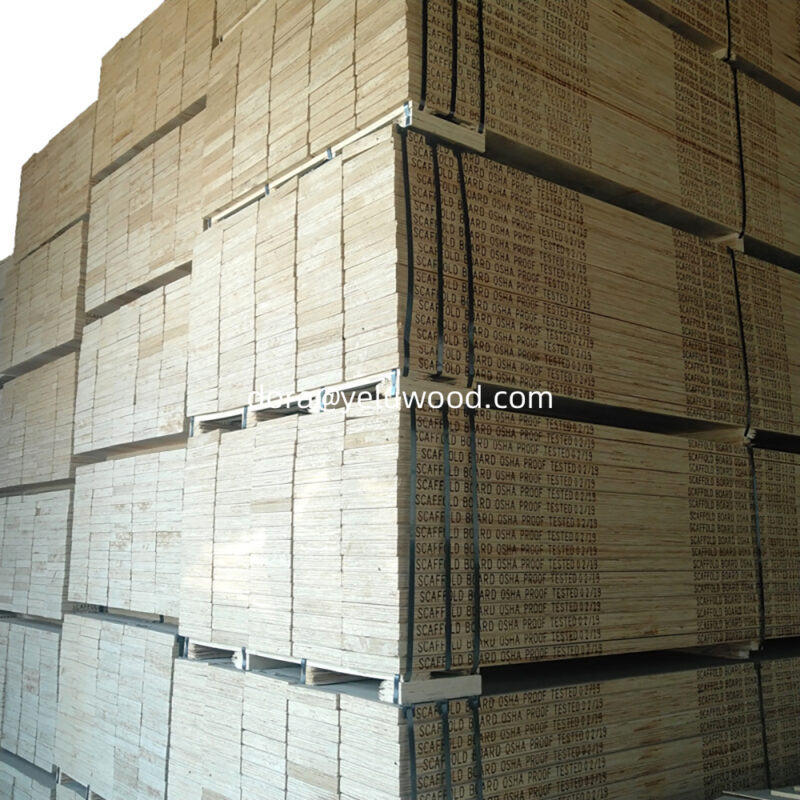 Structural Pine LVL Scaffold Board, Made in China, Q235 Steel, 12m Long