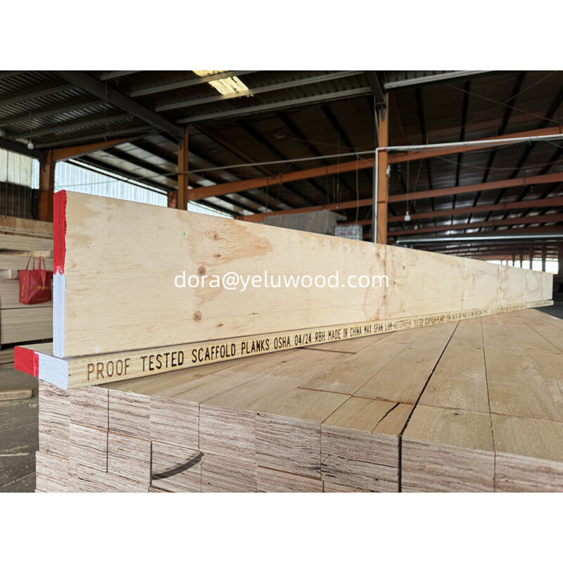 Structural Pine LVL Scaffold Board, Made in China, Q235 Steel, 12m Long